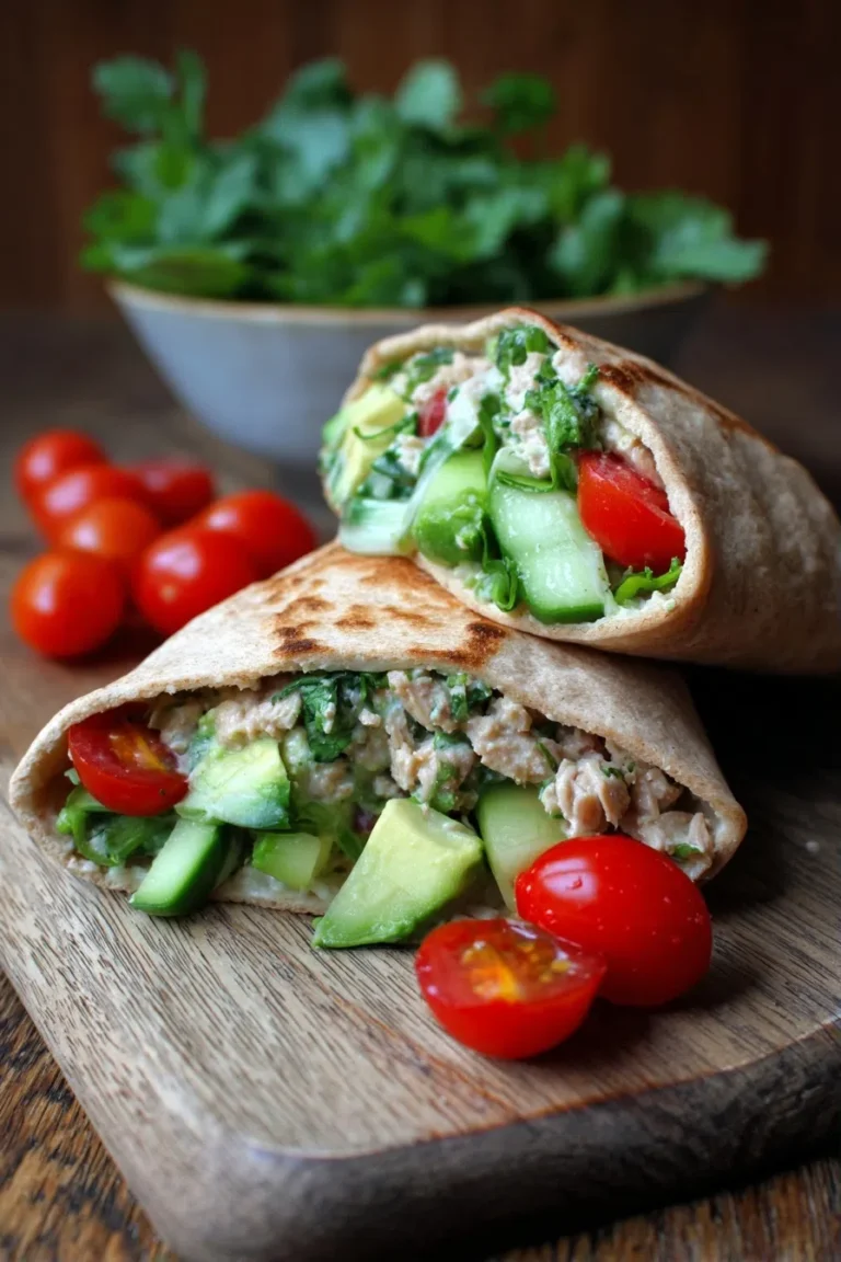 Avocado Tuna Salad Stuffed Pitas – High Protein Lunch