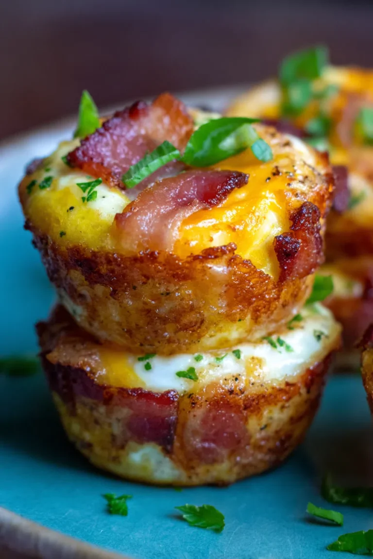 Bacon & Cheese Egg Cups – High Protein Low Carb Breakfast
