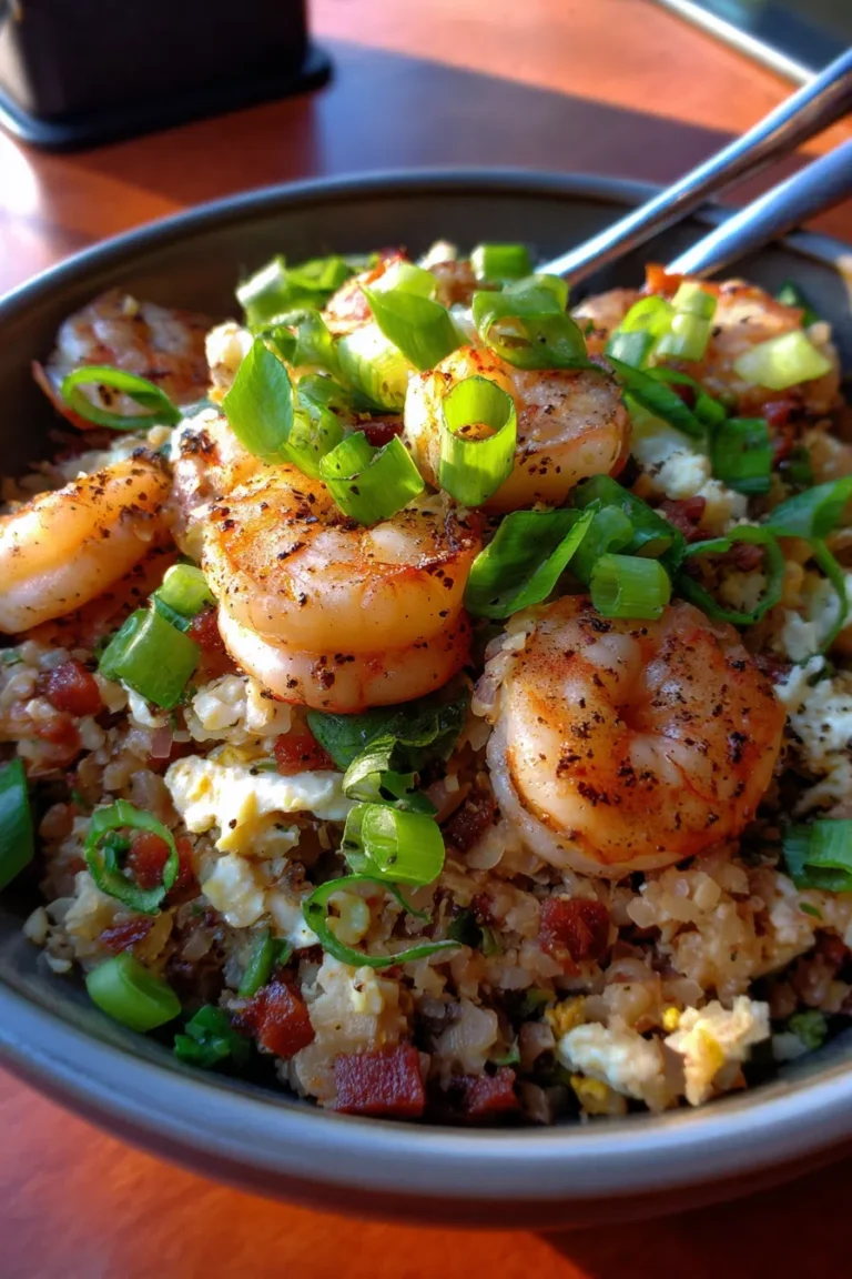 Cauliflower Fried Rice with Shrimp & Egg