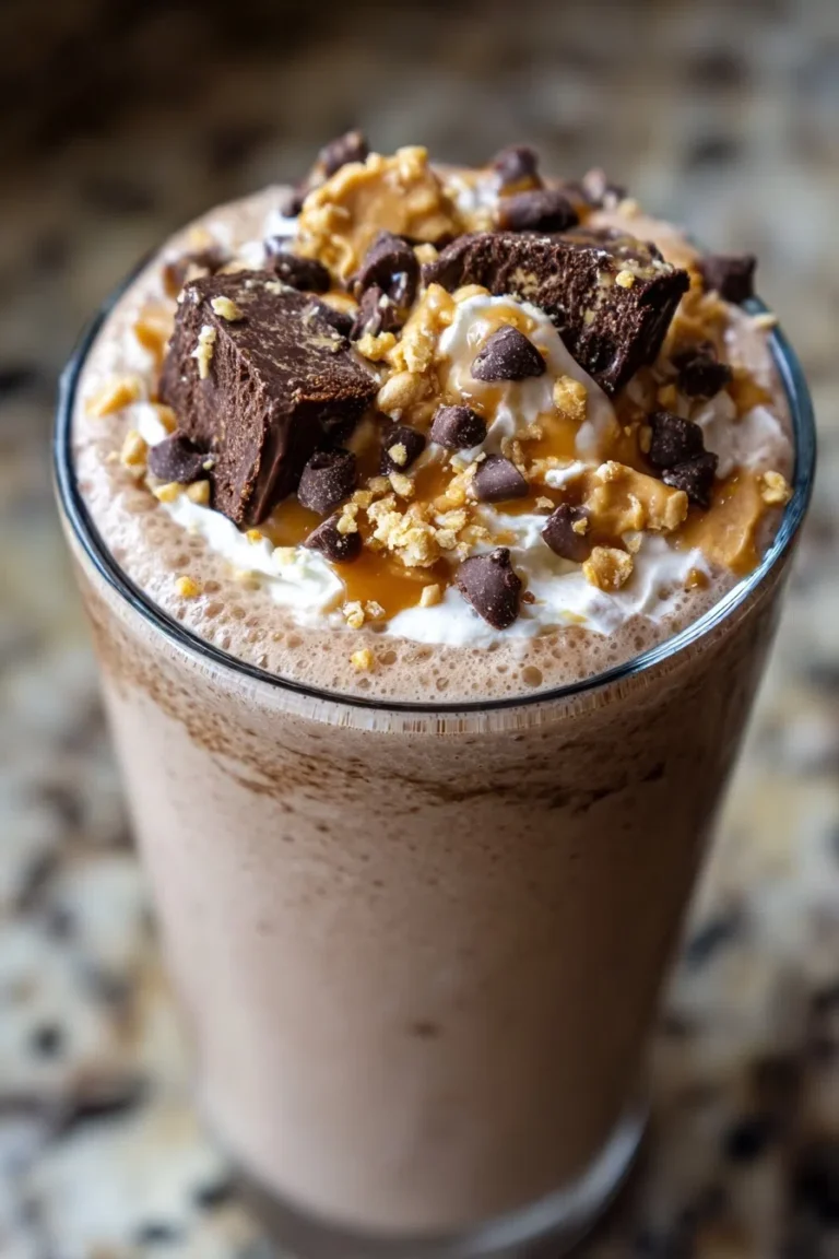 Chocolate Peanut Butter Cup Smoothie – High Protein Drink