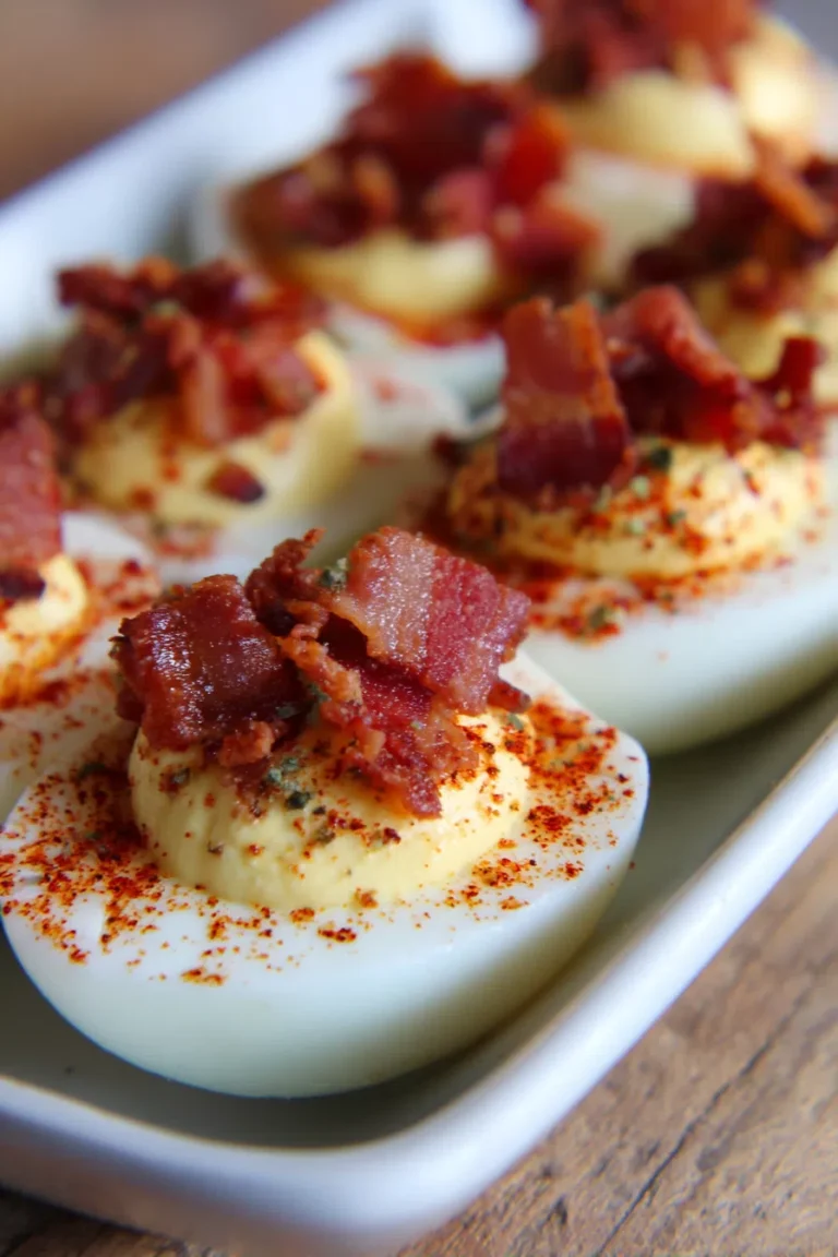 Classic Deviled Eggs with Crispy Bacon