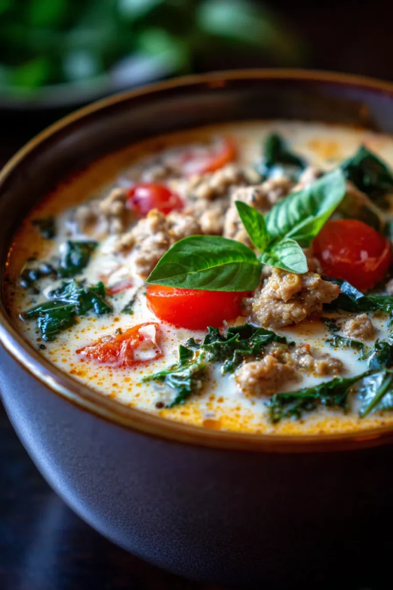 Creamy Turkey Sausage & Kale Soup Recipe