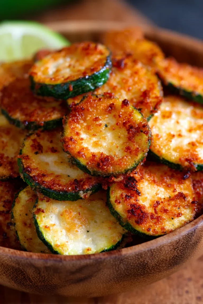 Crispy Parmesan Zucchini Chips – High Protein Low Carb Snack