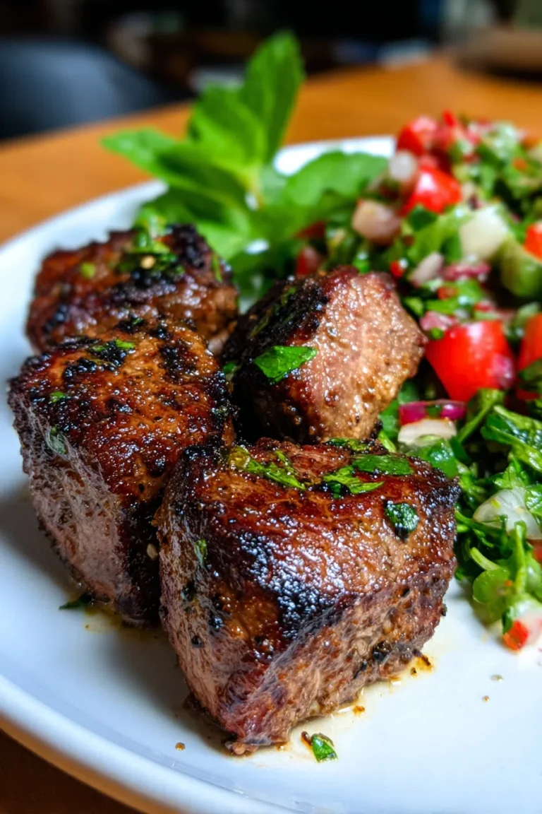 Garlic Butter Steak Bites with Herb Salad