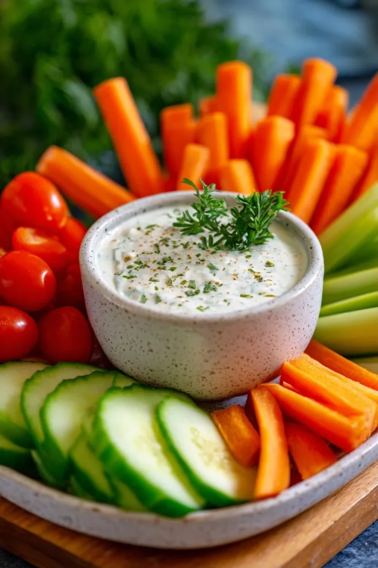 Greek Yogurt Ranch Dip with Veggie Sticks