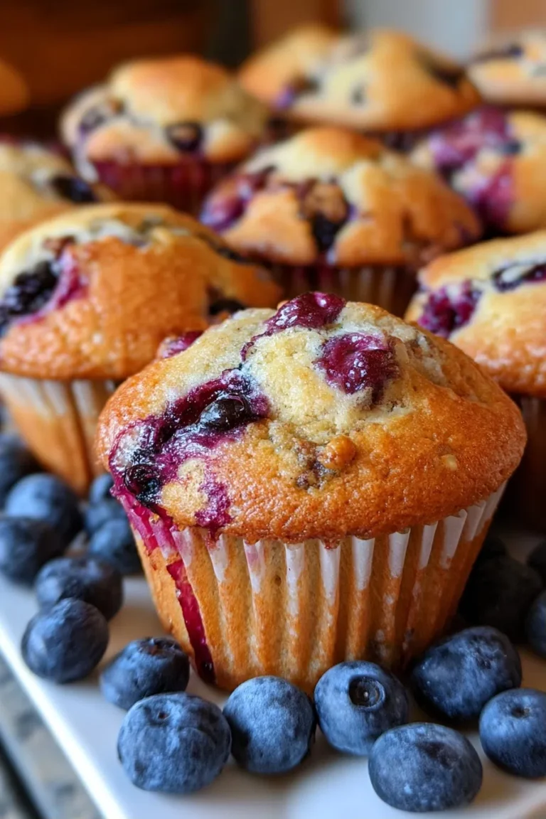 High Protein Blueberry Muffins (Bakery Style) Recipe