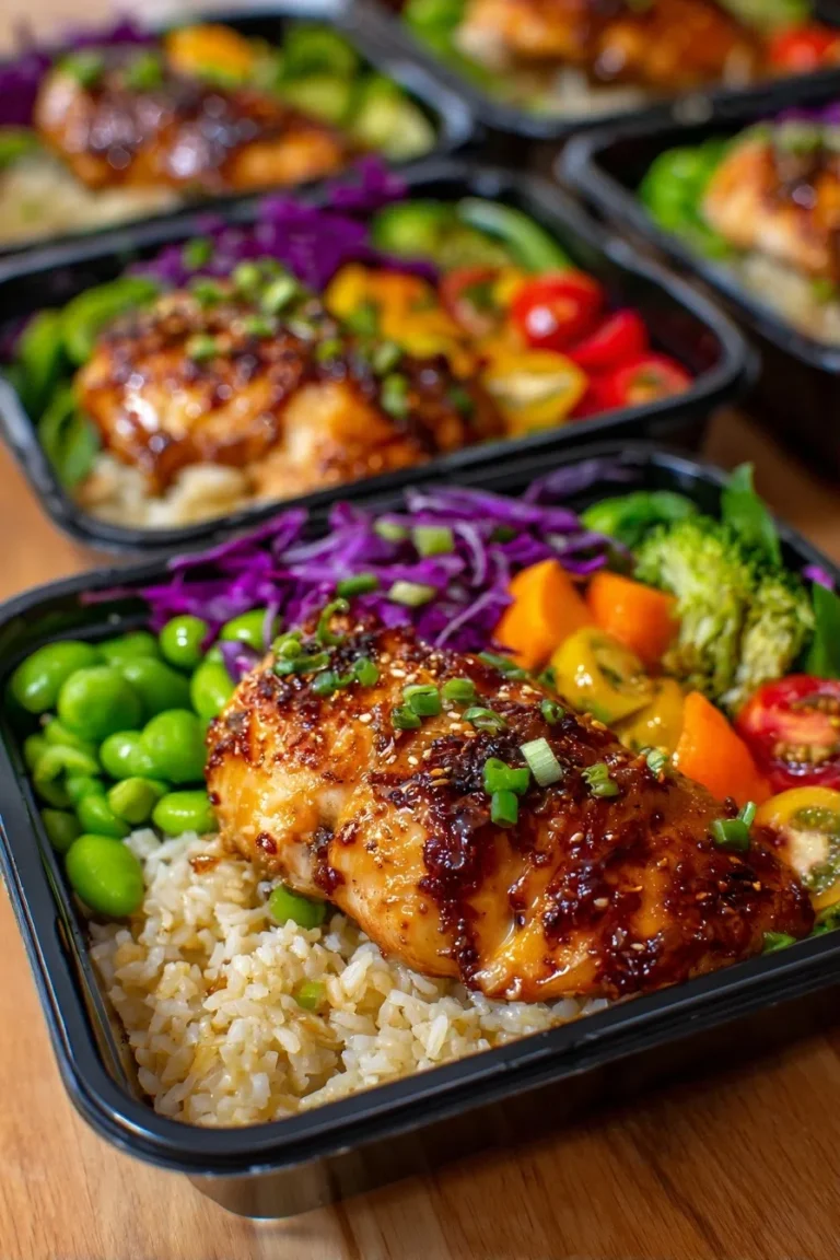 Honey Garlic Chicken Meal Prep Bowls – High Protein Dinner