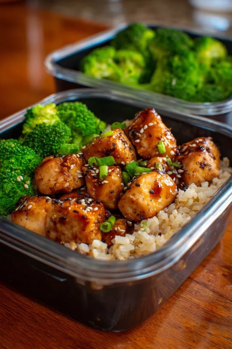 Honey Garlic Chicken with Broccoli & Brown Rice