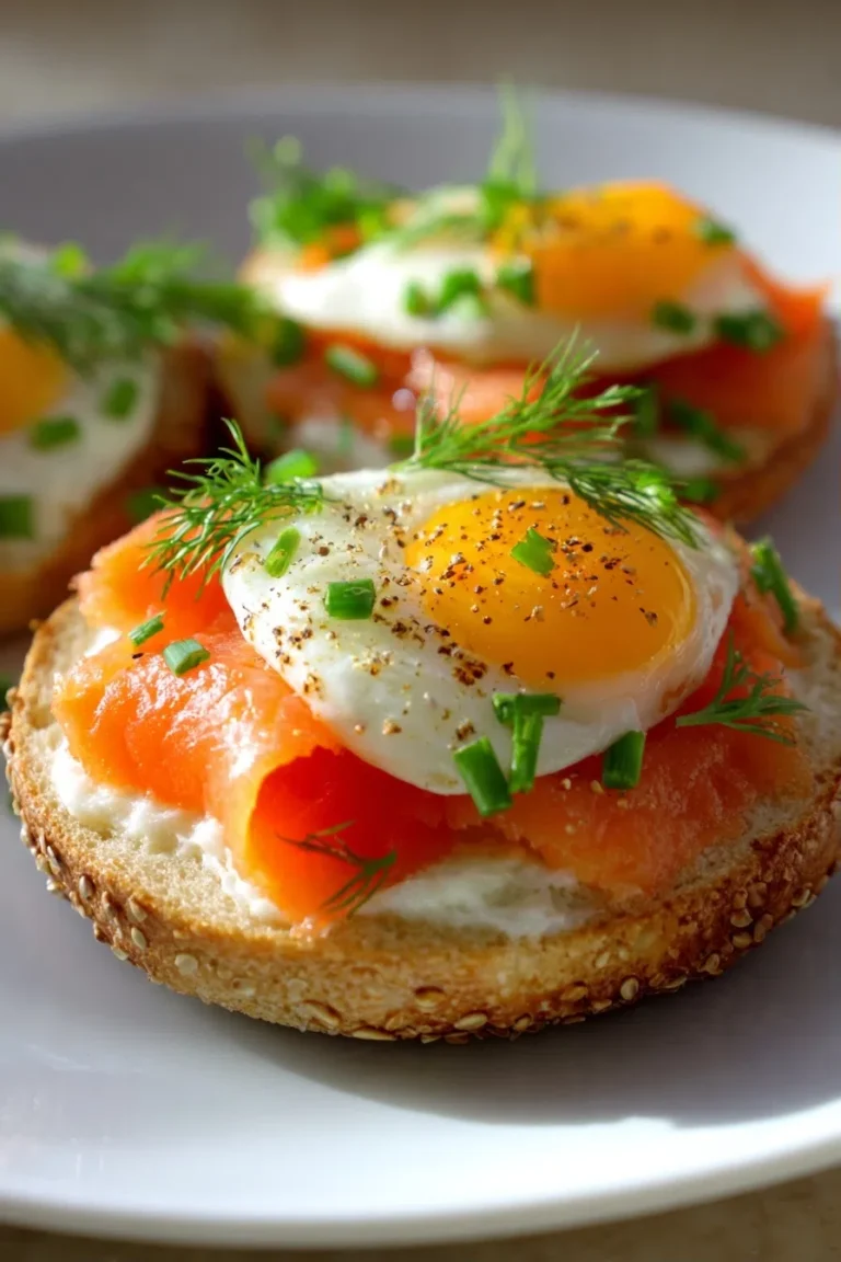 Keto Bagel Smoked Salmon Breakfast