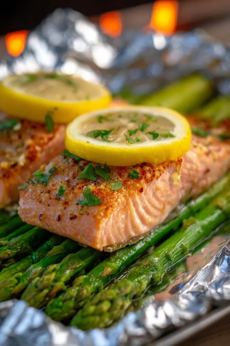 Lemon Butter Salmon & Asparagus Foil Packs Recipe