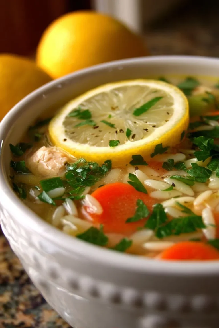 Lemon Chicken Orzo Soup – High Protein Comfort Food