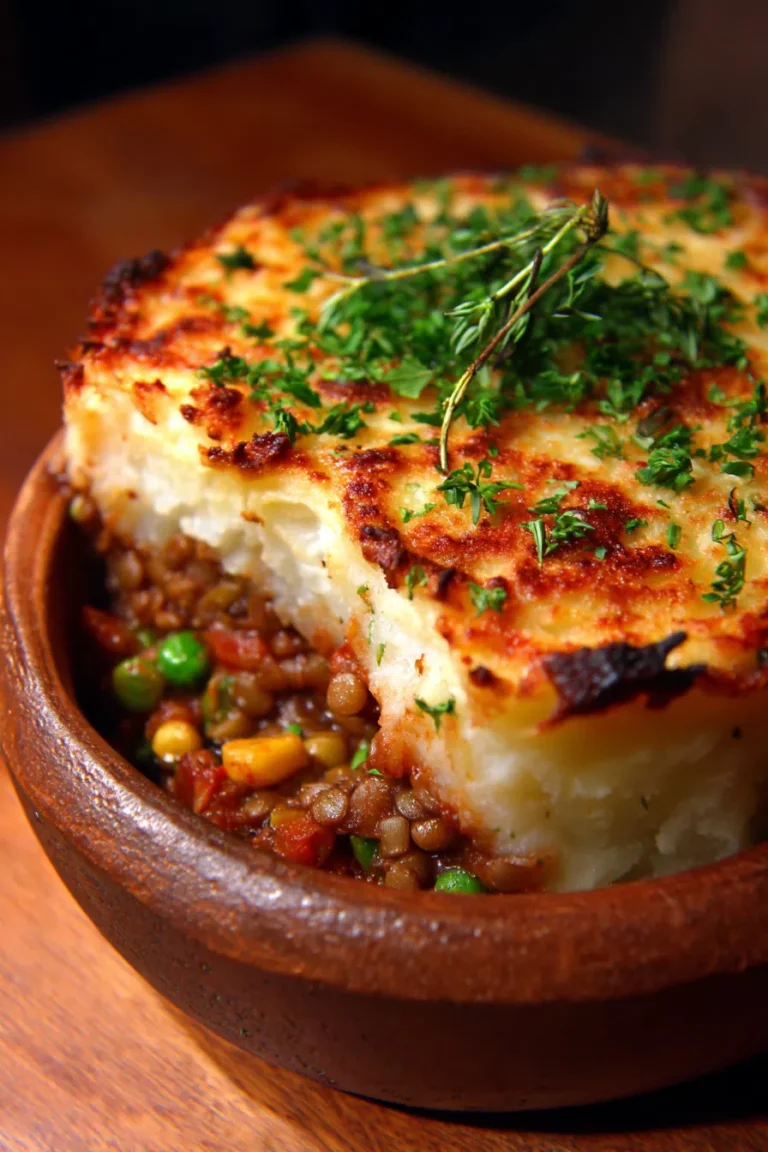 Lentil & Vegetable Shepherd’s Pie – High Protein Vegan