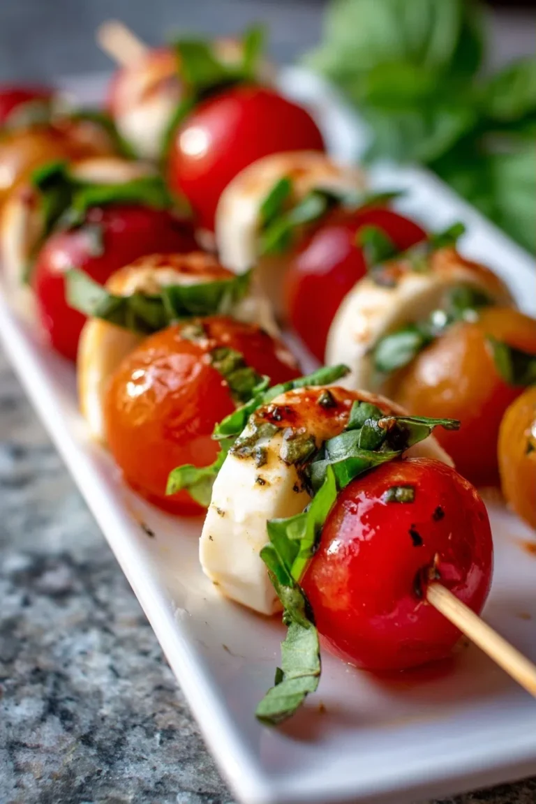 Mini Caprese Skewers High Protein Appetizer