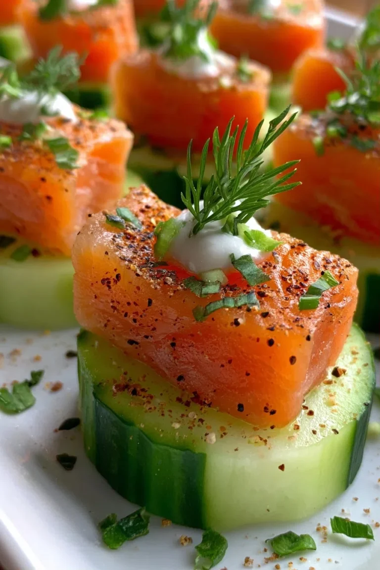 Smoked Salmon Cucumber Bites – High Protein Snack