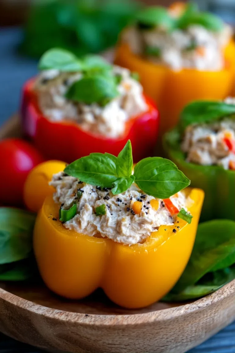 Tuna Salad Stuffed Mini Bell Peppers – High Protein Snack