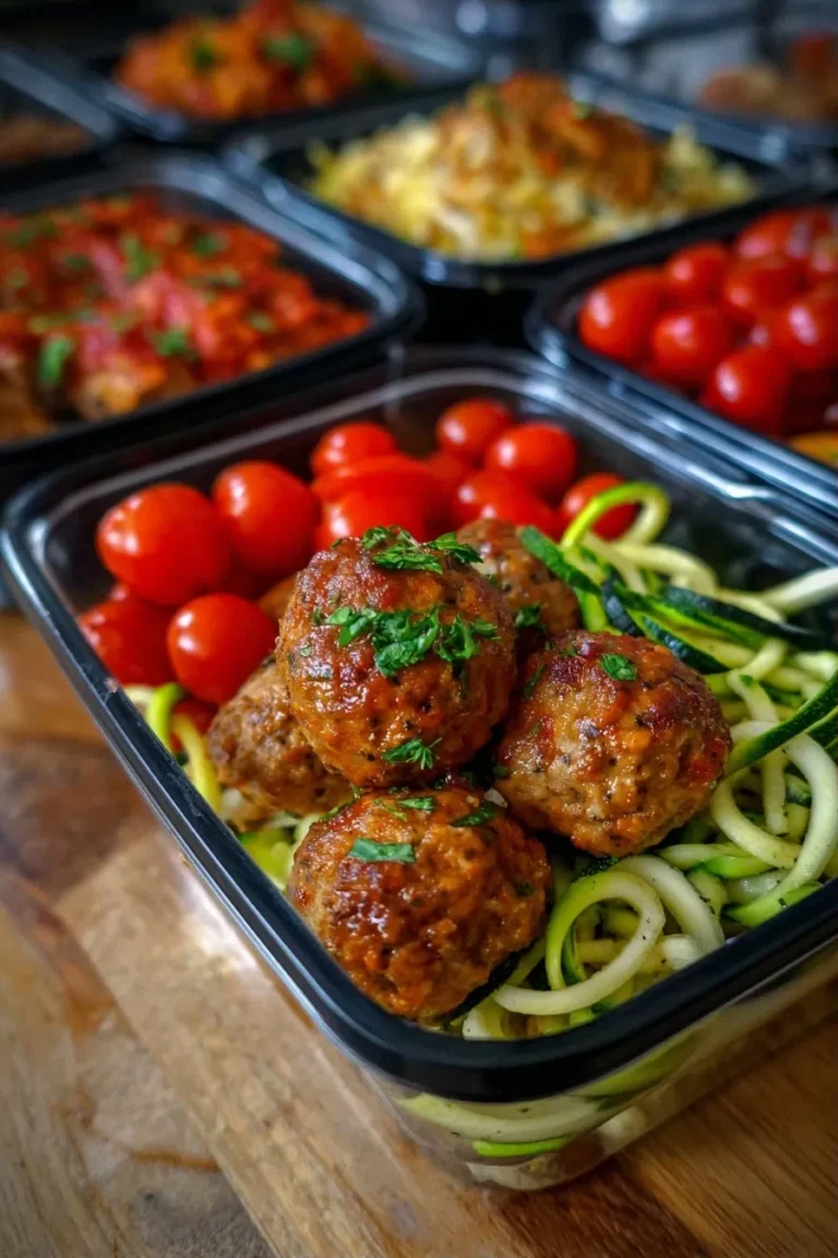 Turkey Meatball & Zucchini Noodle Meal Prep