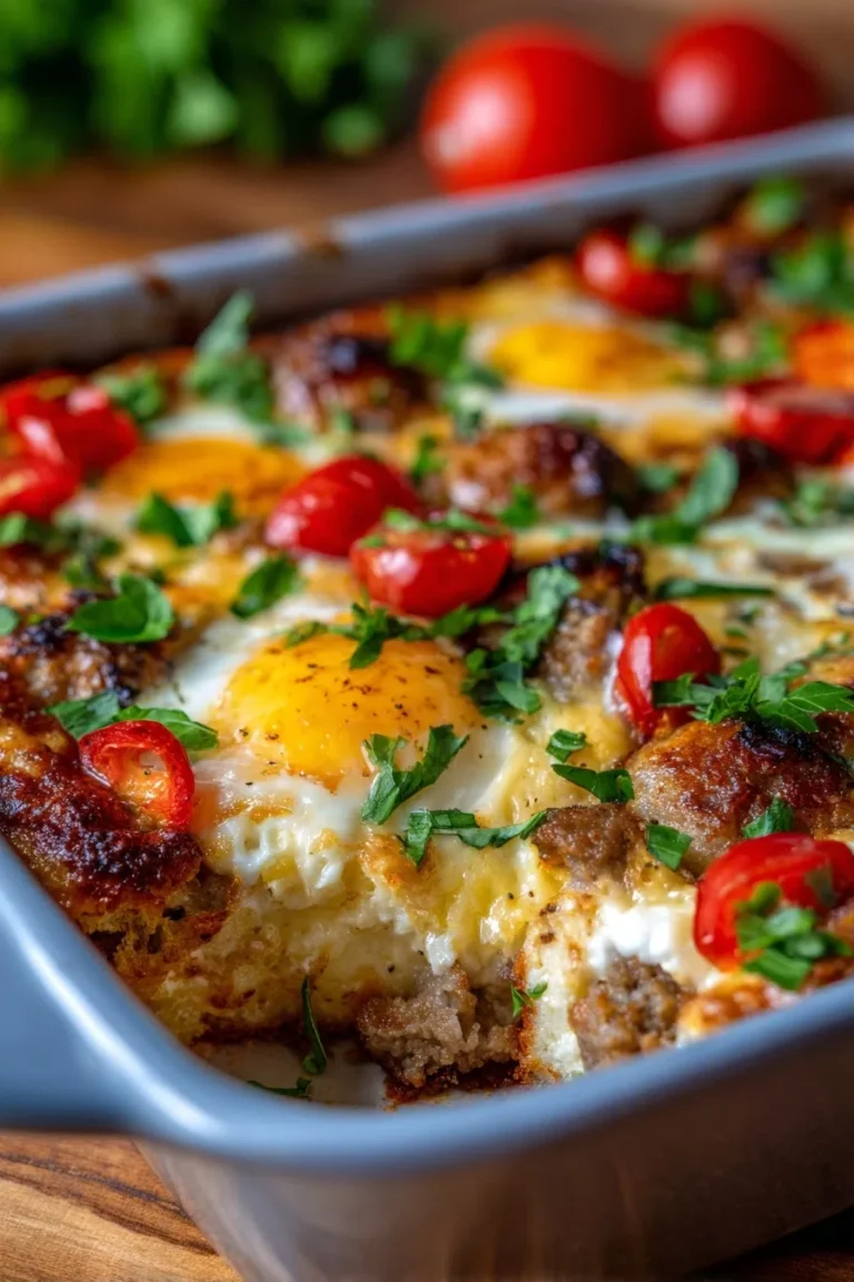 Turkey Sausage Breakfast Casserole – High Protein Low Carb