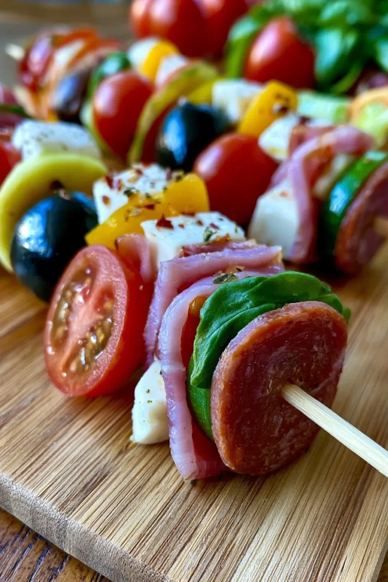 Antipasto Skewers – High Protein No Cook Appetizer