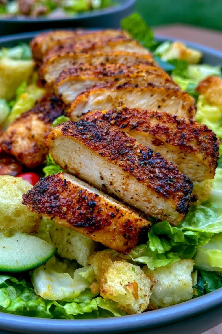 Blackened Chicken Caesar Salad – High Protein Dinner
