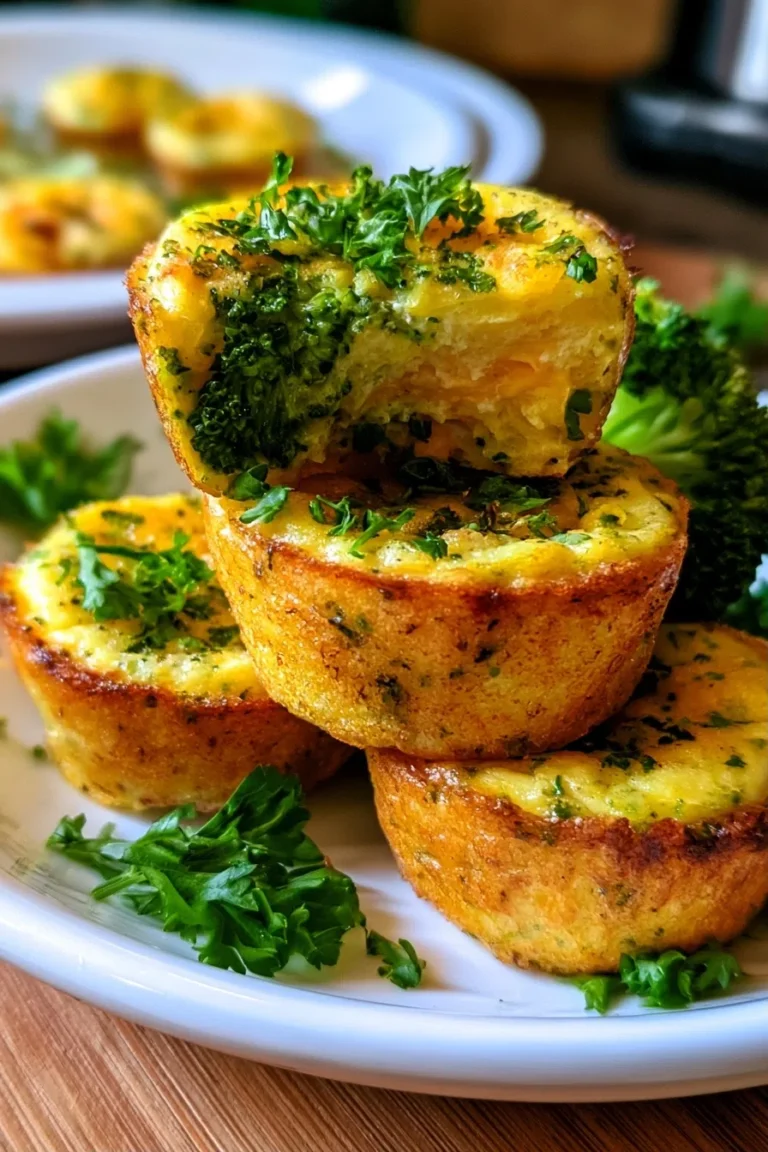 Cheesy Broccoli & Cheddar Egg Bites