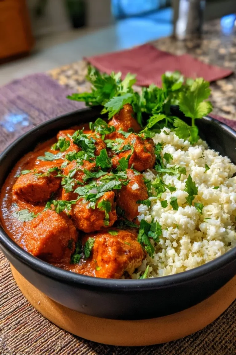 Chicken Tikka Masala with Cauliflower Rice – High Protein