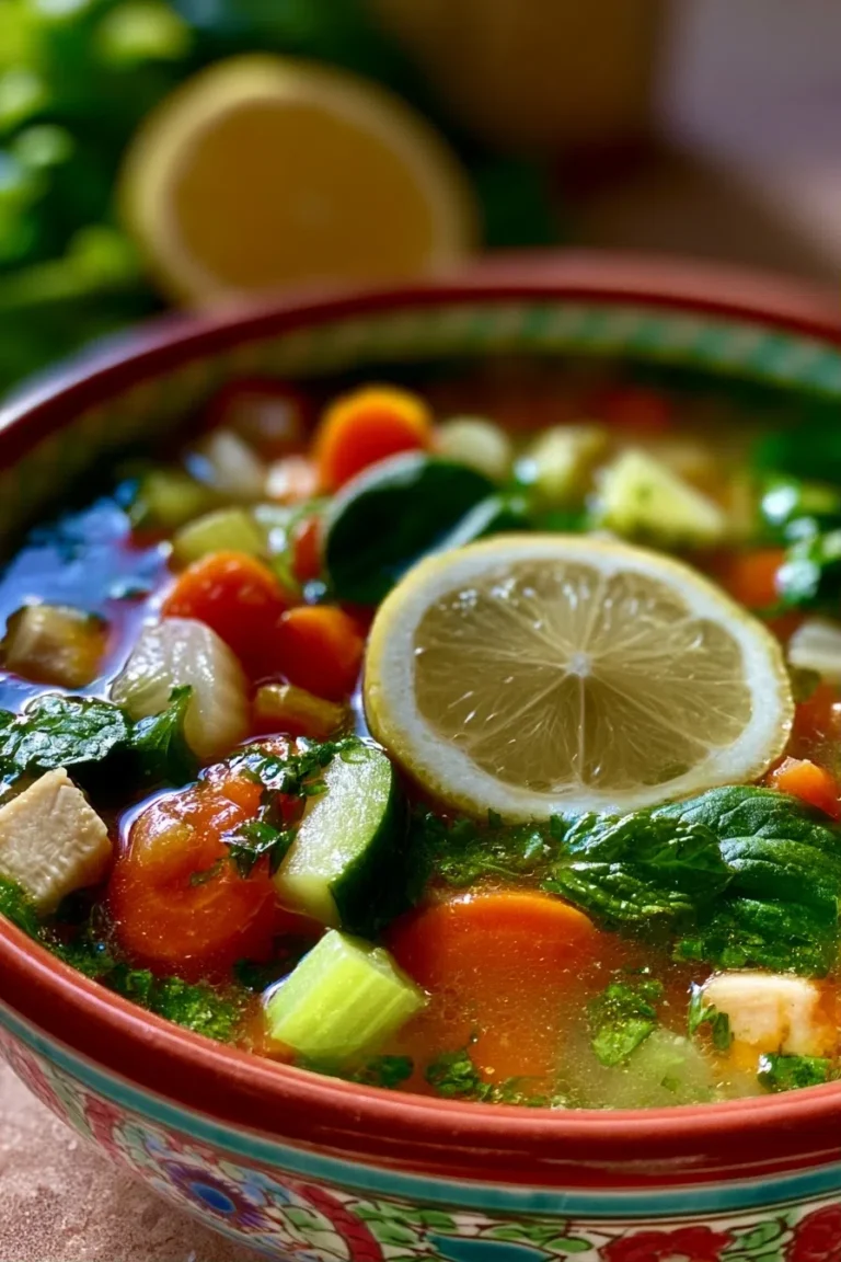 Chicken & Vegetable Detox Soup for Weight Loss