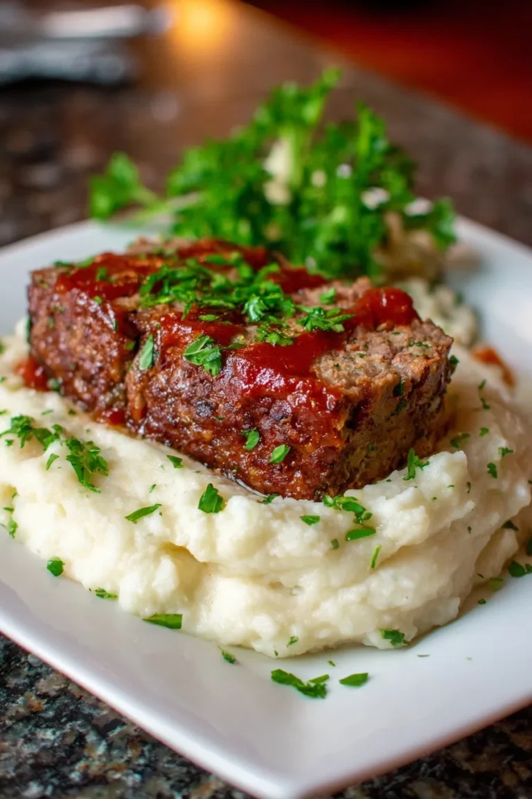Classic Meatloaf with Mashed Cauliflower