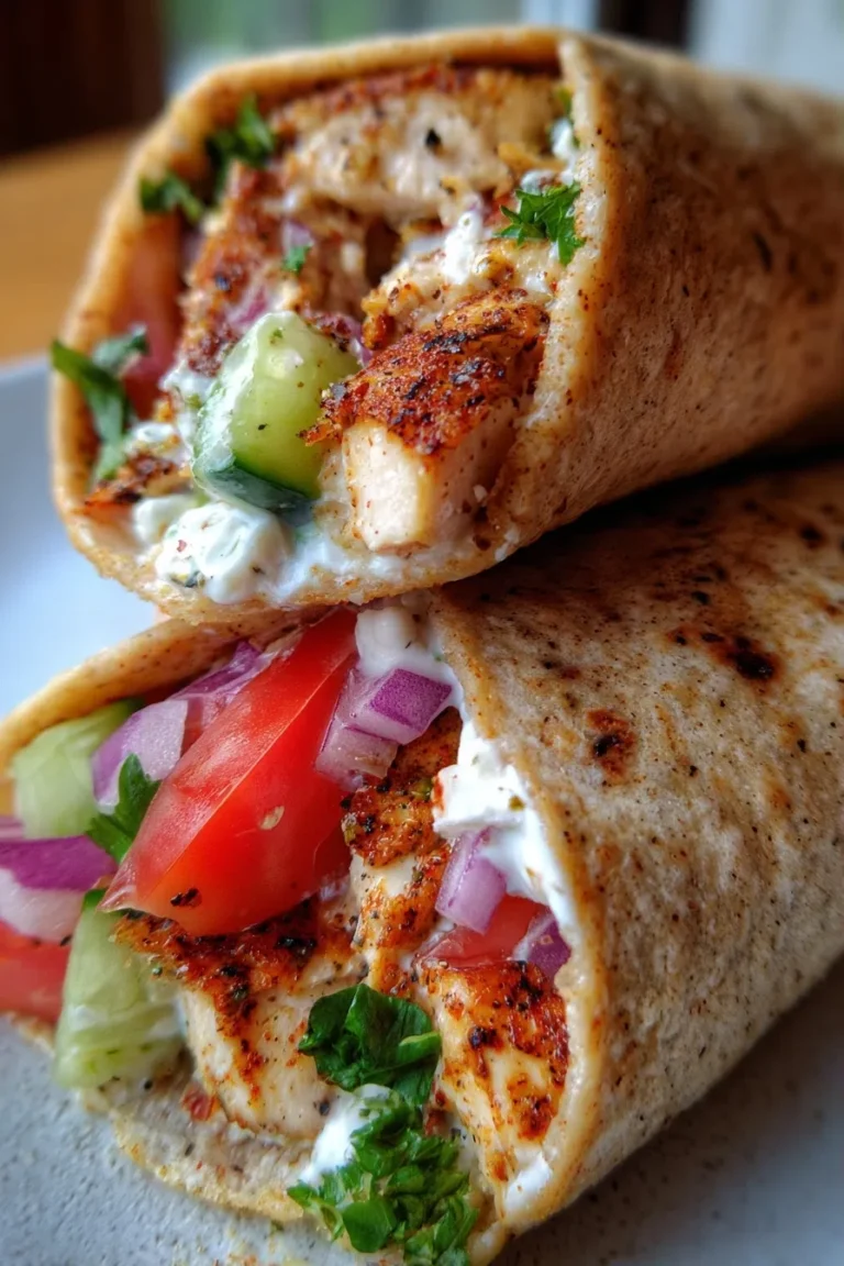 Greek Chicken Gyro Wrap – High Protein Lunch