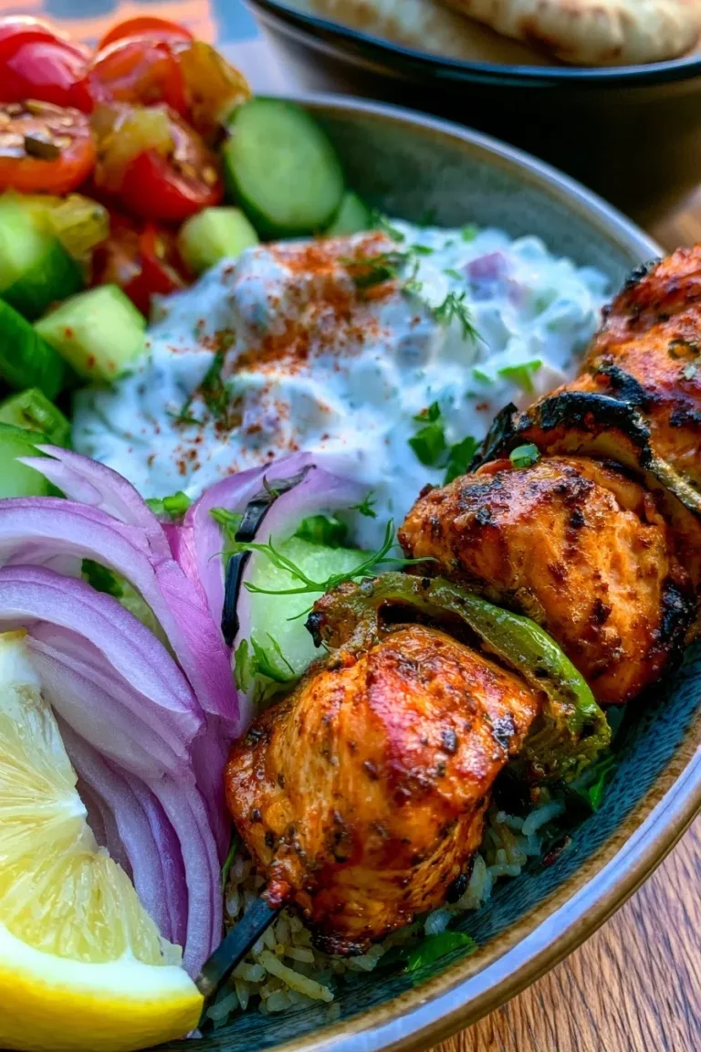 Greek Chicken Souvlaki with Tzatziki – High Protein