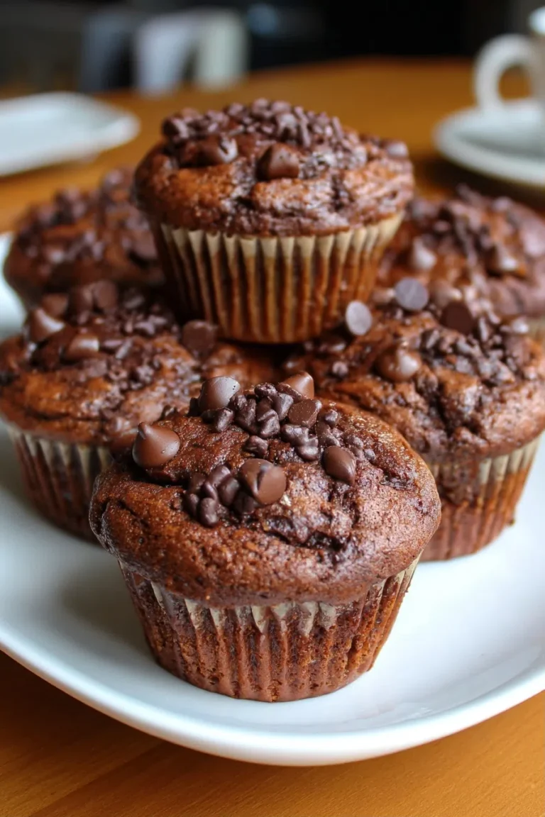 High Protein Double Chocolate Muffins