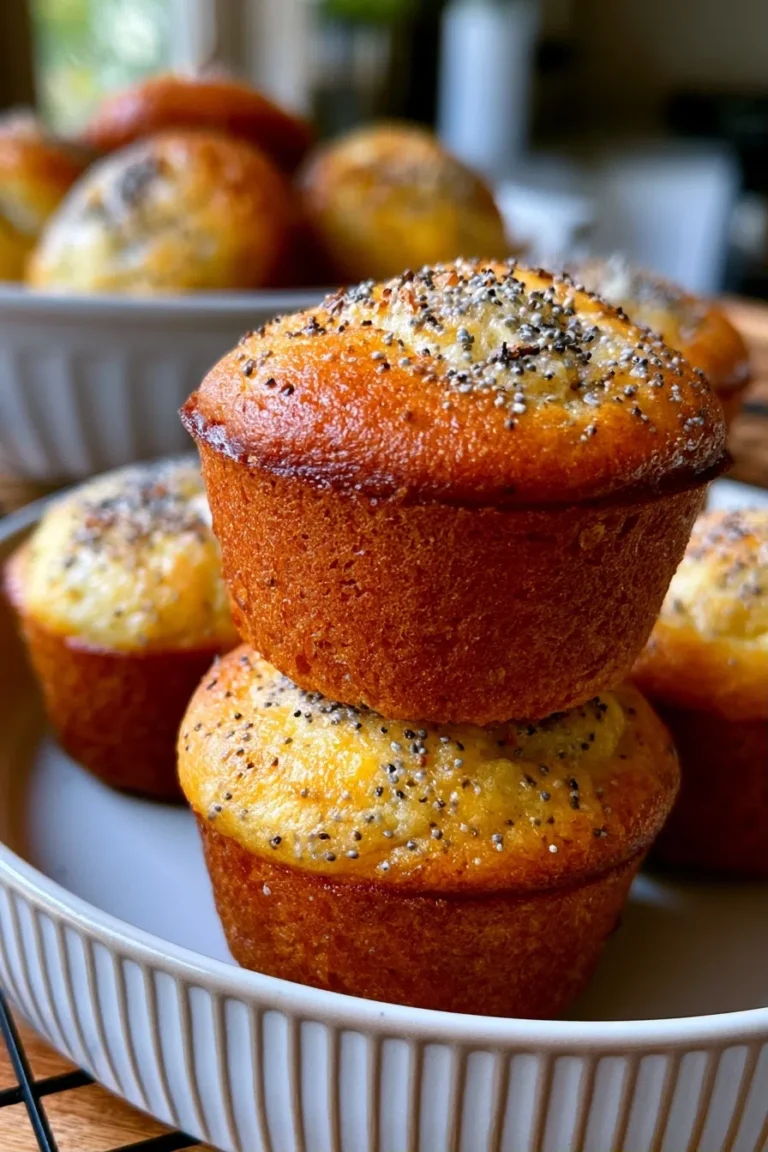 High Protein Lemon Poppy Seed Muffins Recipe