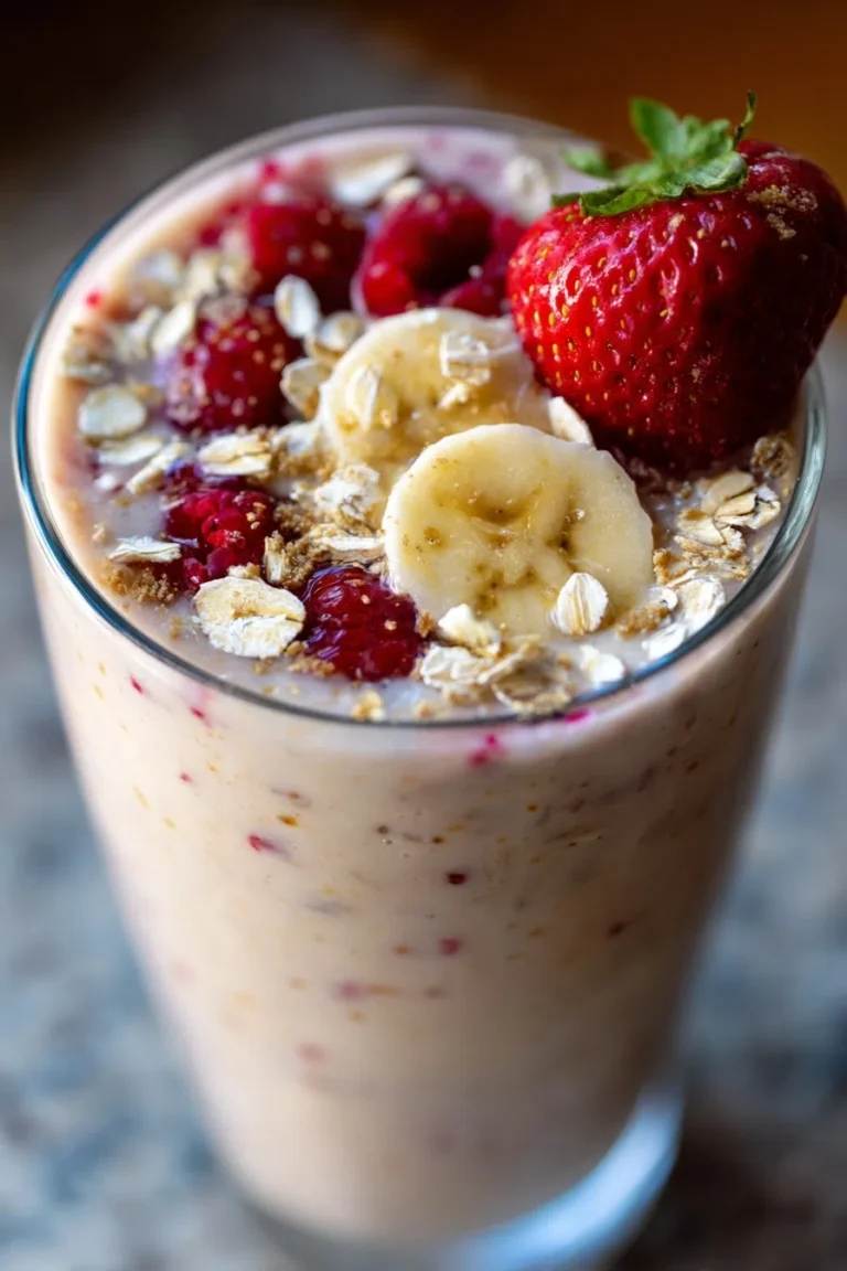 High Protein Smoothie with Oats Keeps You Full