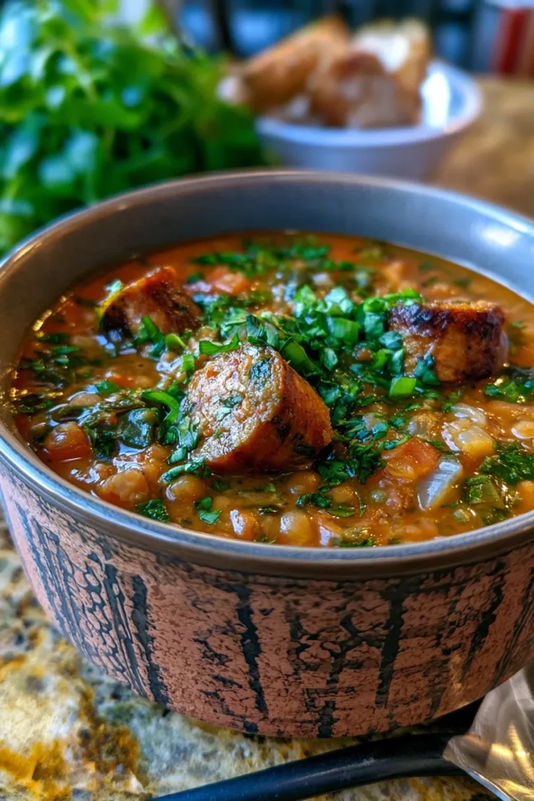 Lentil & Sausage Soup for Meal Prep
