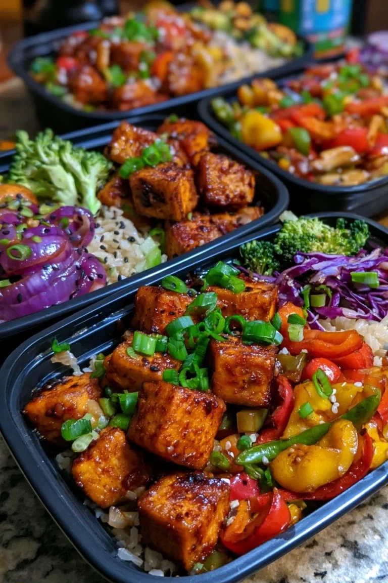 Marinated Tofu & Veggie Stir Fry Meal Prep