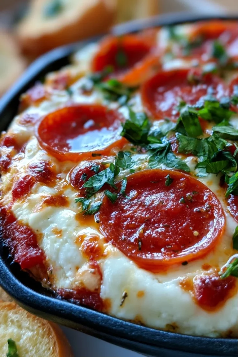 Pepperoni Pizza Dip – High Protein Hot Appetizer