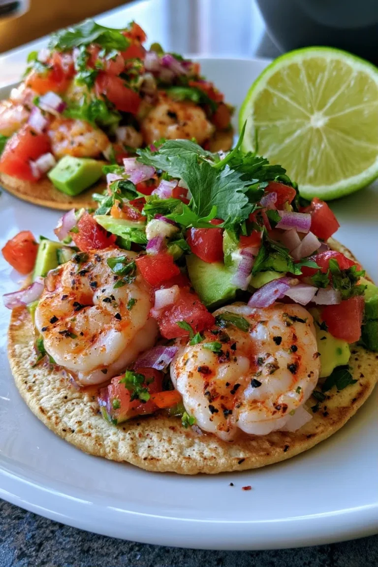 Shrimp & Avocado Ceviche Tostadas – High Protein Lunch