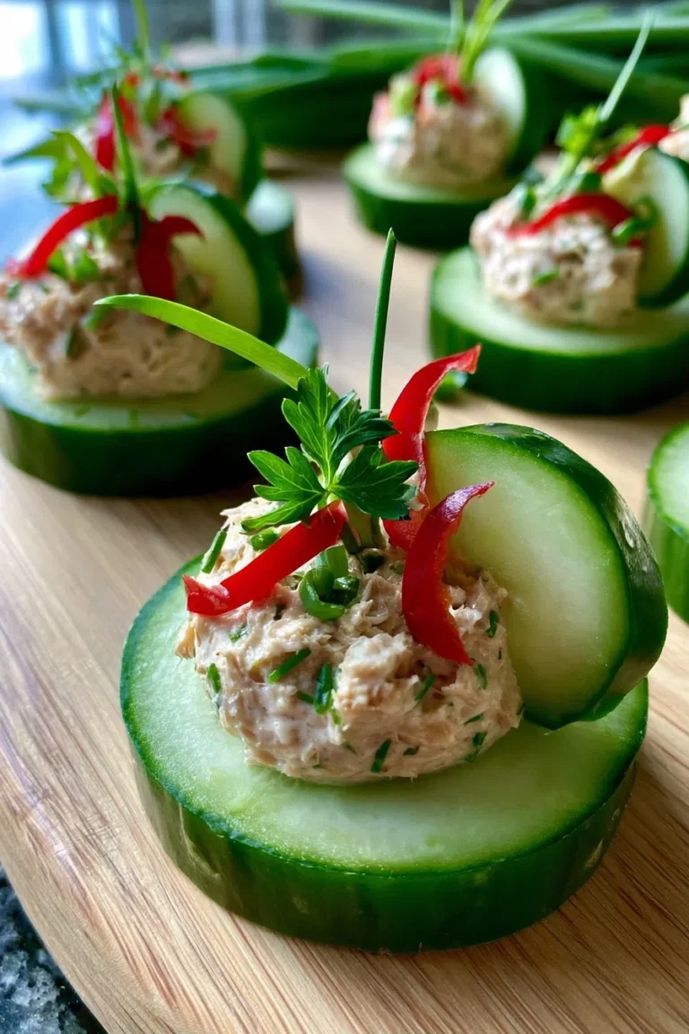 Smoked Trout Spread on Cucumber Rounds – High Protein Snack