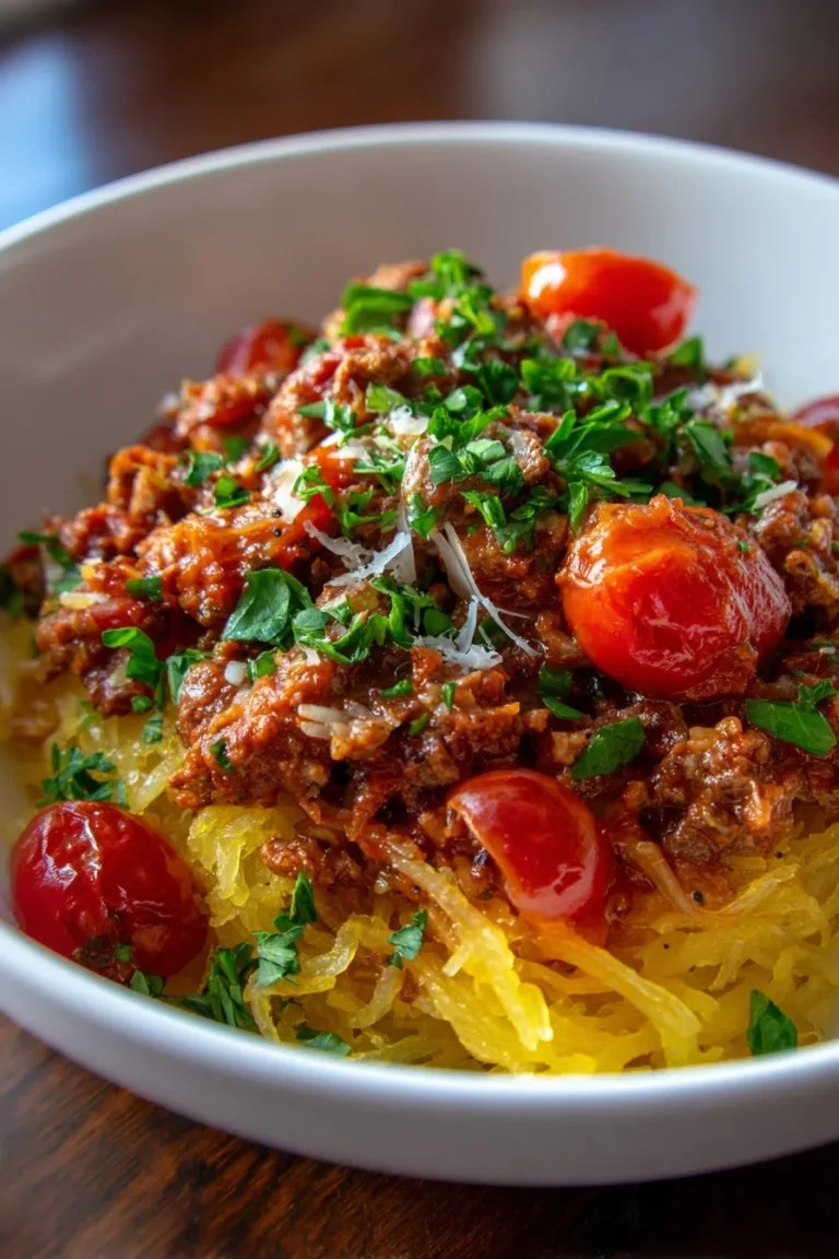 Spaghetti Squash Bolognese – High Protein Low Carb