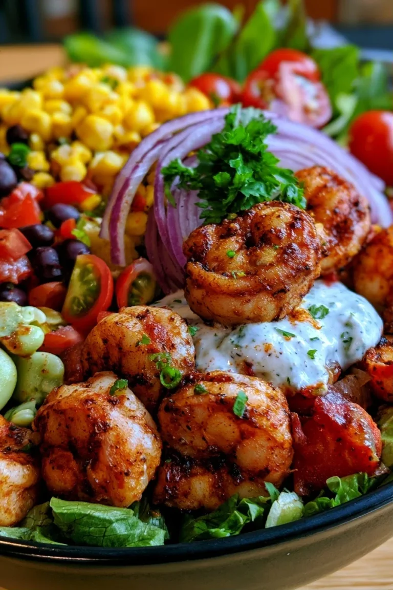 Spicy Shrimp Taco Salad – High Protein Salad