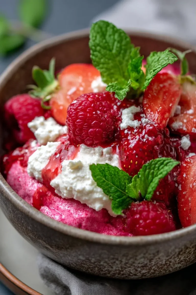 Strawberry Cottage Cheese Protein Bowls