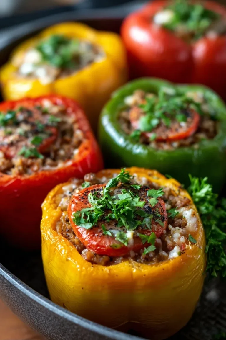 Stuffed Bell Peppers No Rice High Protein Low Carb