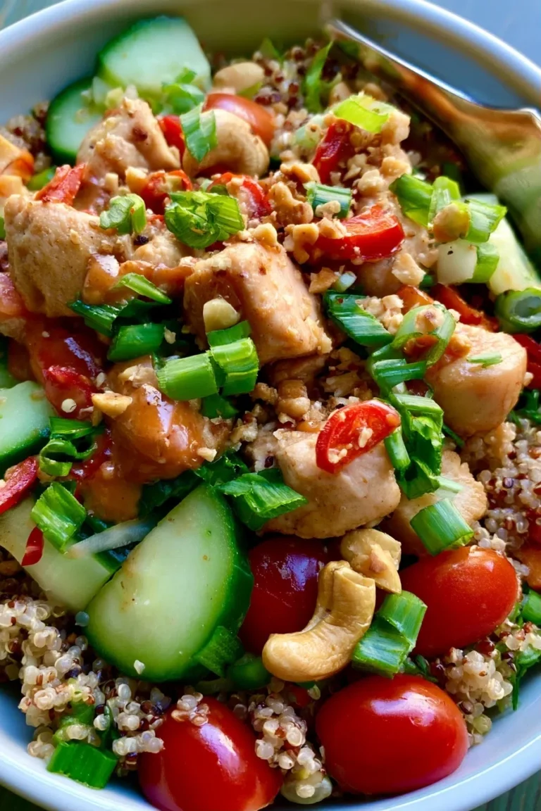 Thai Peanut Quinoa Salad with Chicken