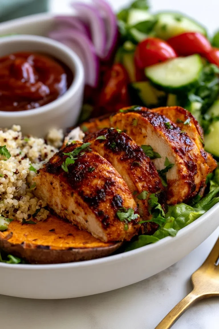 BBQ Chicken Sweet Potato Bowl | High Protein