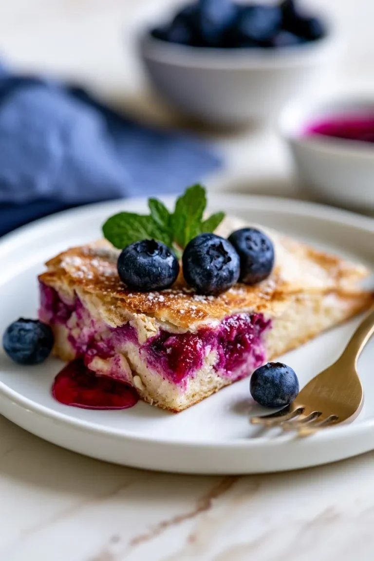 Blueberry Quesadilla High-Protein Breakfast Bake