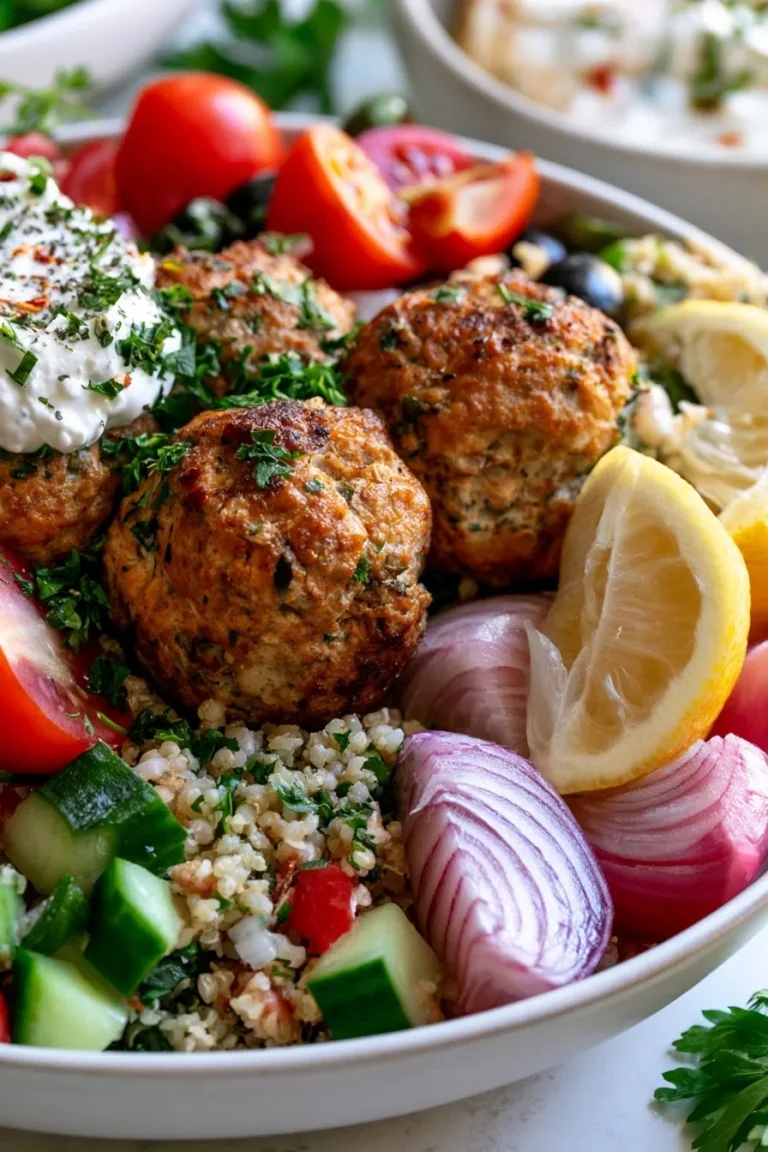 Greek Turkey Meatball Bowls | Family-Friendly High Protein