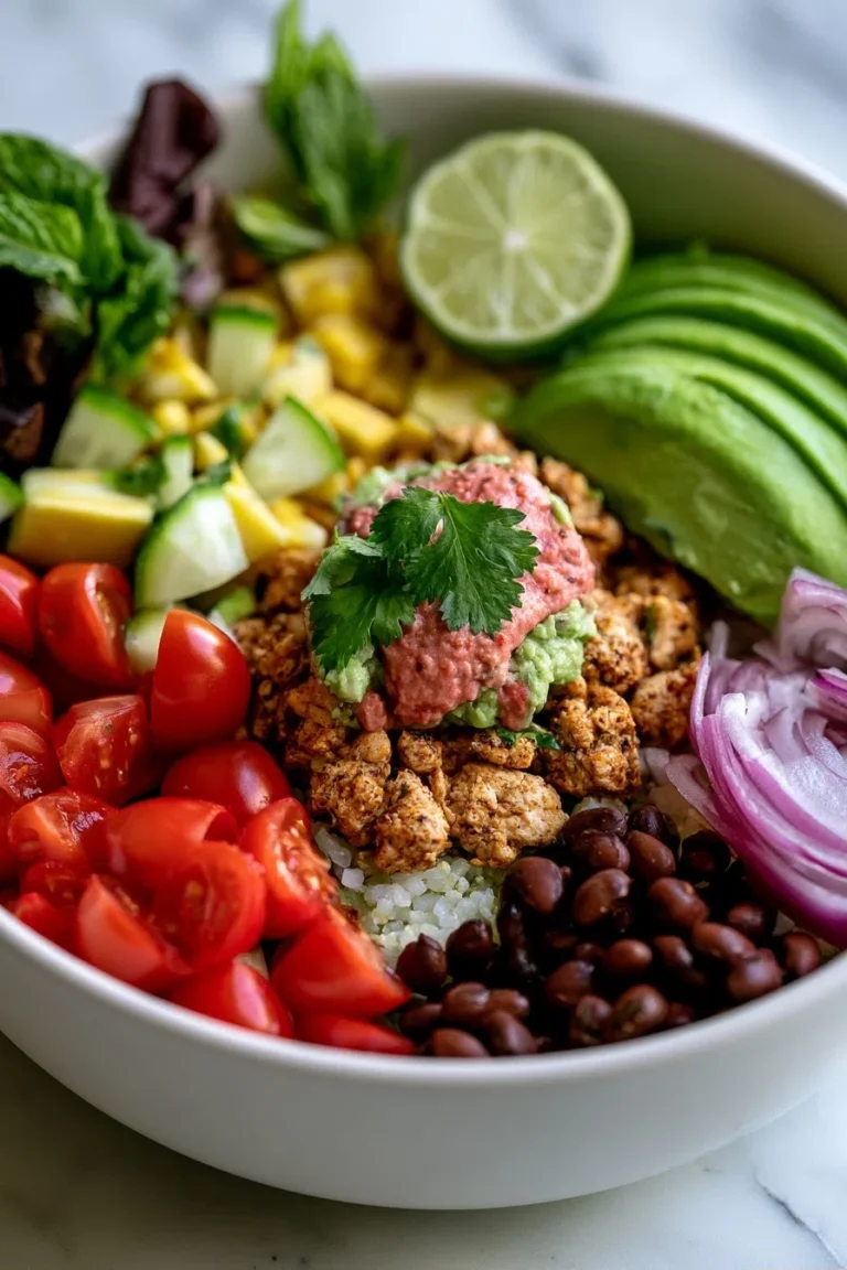 Healthy Chicken Taco Bowls | High-Protein Meal Prep