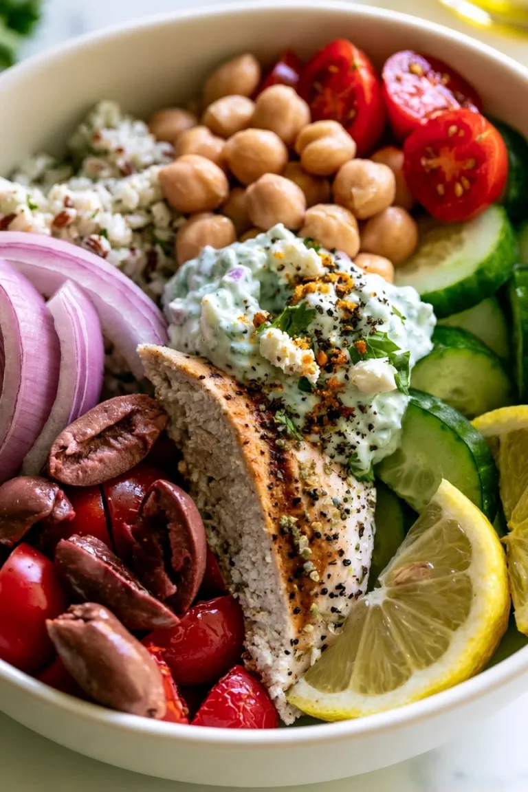 Mediterranean Chicken Tzatziki Bowls